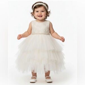 Bonnie Baby Hanky Hem Sleeveless Party Dress
